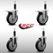 Service Caster 5'' SS Black Poly Swivel 1'' Expanding Stem Caster Set 2 Total Lock Brakes, 4PK SCC-SSEXTTL20S514-PPUB-BLK-2-S-2-1 - alternate 4